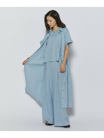 【L'EQUIPE】［eclat 2026年5月号掲載商品］ピュアリネンガーメントダイブラウス 詳細画像 サックスブルー 17