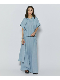 【L'EQUIPE】［eclat 2026年5月号掲載商品］ピュアリネンガーメントダイブラウス 詳細画像 サックスブルー 18