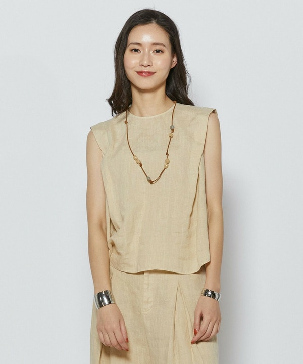 ［eclat 2026年5月号掲載商品］ピュアリネンガーメントダイブラウス［eclat 2026年5月号掲載商品］ピュアリネンガーメントダイブラウス