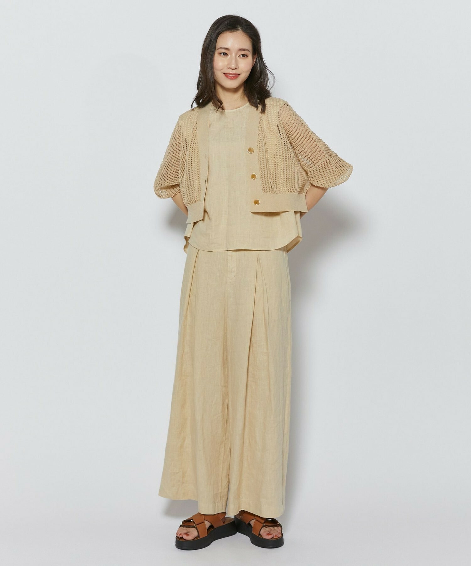 【L'EQUIPE】［eclat 2026年5月号掲載商品］ピュアリネンガーメントダイブラウス 詳細画像 サックスブルー 2