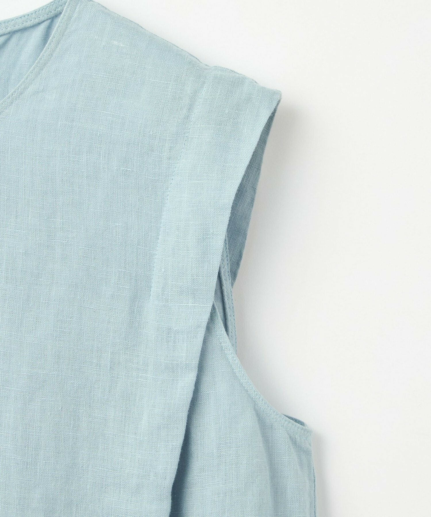 【L'EQUIPE】［eclat 2026年5月号掲載商品］ピュアリネンガーメントダイブラウス 詳細画像 サックスブルー 22