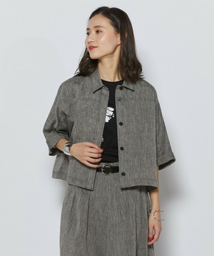 【L'EQUIPE】［eclat 2026年5月号掲載商品］ヘンプ麻シャツ 詳細画像 ブラック系その他 1