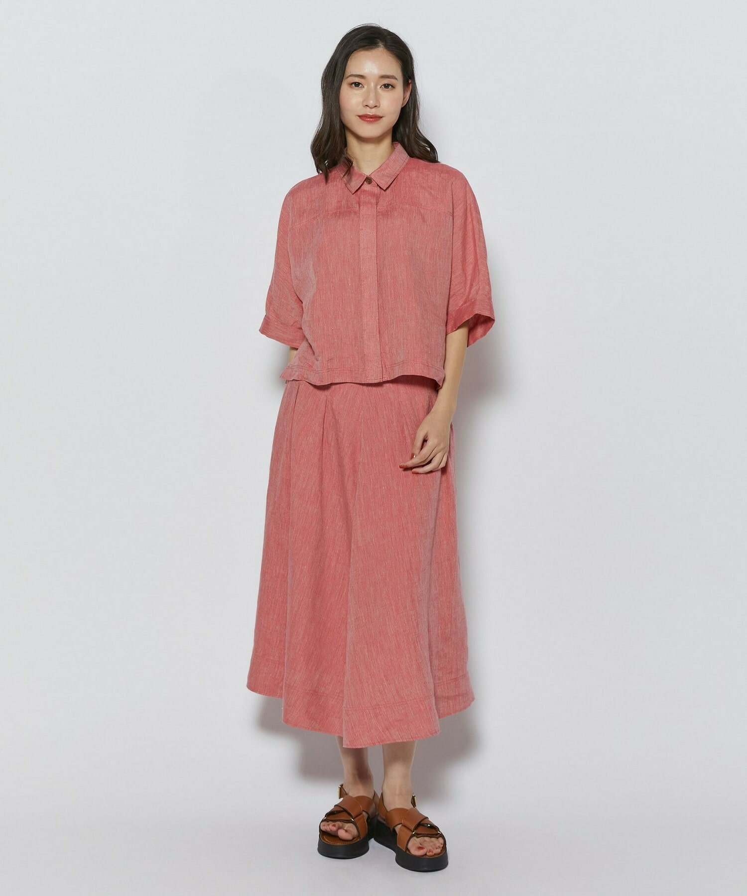 【L'EQUIPE】［eclat 2026年5月号掲載商品］ヘンプ麻シャツ 詳細画像 ブラック系その他 7