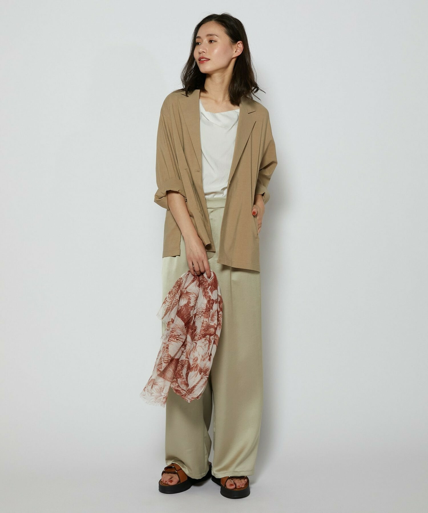 【L'EQUIPE】ソフトタイプライターブラウス 詳細画像 ベージュ 4