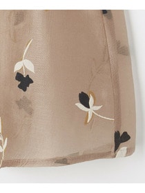 【L'EQUIPE】シアーフラワープリントシャツ 詳細画像 モカ 4