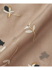 【L'EQUIPE】シアーフラワープリントシャツ 詳細画像 モカ 5