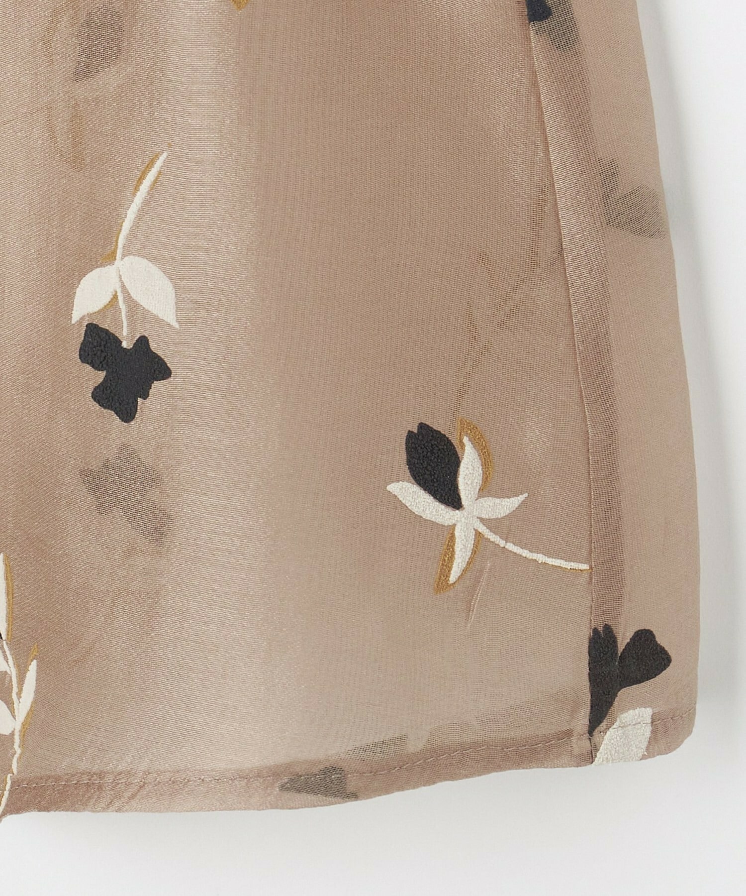 【L'EQUIPE】シアーフラワープリントシャツ 詳細画像 モカ 4