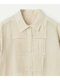 【L'EQUIPE】オーガニックコットンシアーストライプブラウス 詳細画像 アイボリー 10