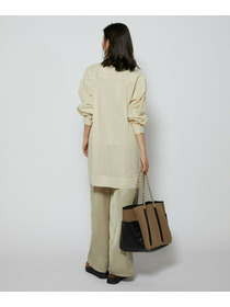 【L'EQUIPE】オーガニックコットンシアーストライプブラウス 詳細画像 アイボリー 4