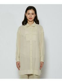 【L'EQUIPE】オーガニックコットンシアーストライプブラウス 詳細画像 アイボリー 5