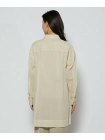 【L'EQUIPE】オーガニックコットンシアーストライプブラウス 詳細画像 アイボリー 7