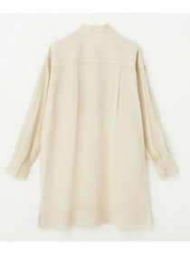 【L'EQUIPE】オーガニックコットンシアーストライプブラウス 詳細画像 アイボリー 9