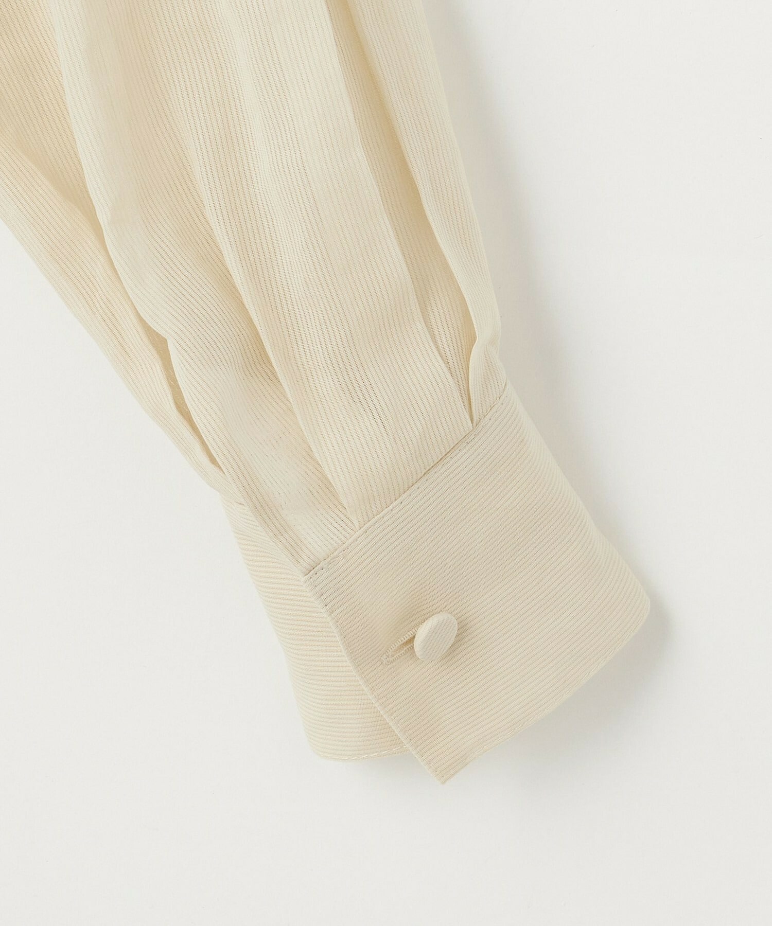 【L'EQUIPE】オーガニックコットンシアーストライプブラウス 詳細画像 アイボリー 11