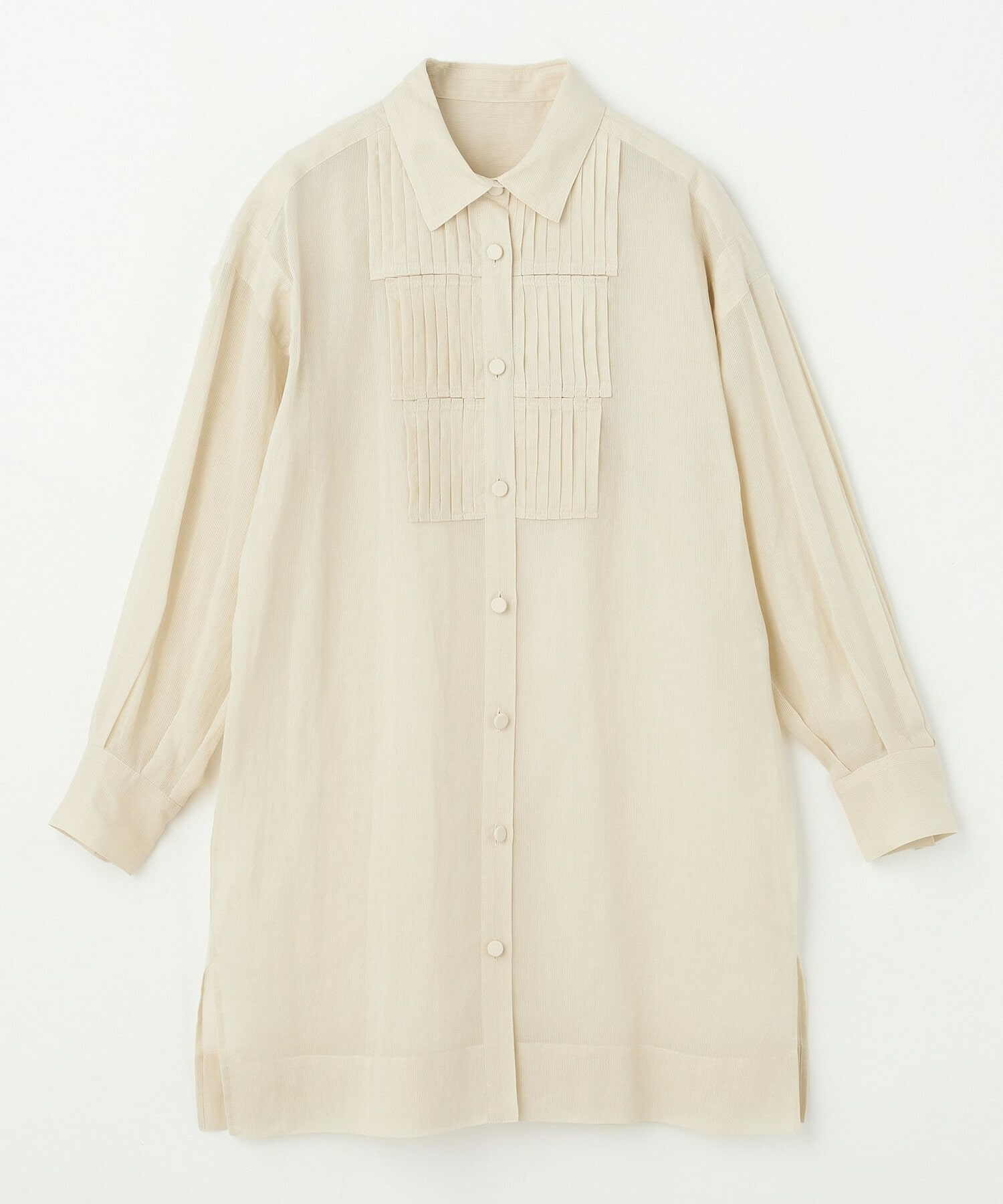 【L'EQUIPE】オーガニックコットンシアーストライプブラウス 詳細画像 アイボリー 8