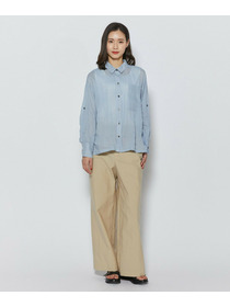 【L'EQUIPE】エアリーラミーシャツ 詳細画像 グレイッシュブルー 9