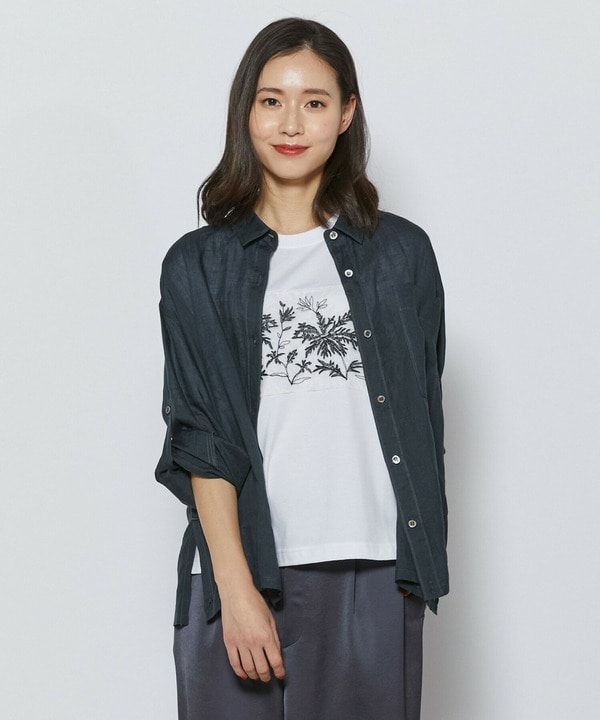 エアリーラミーシャツ 詳細画像 グレイッシュブルー 1