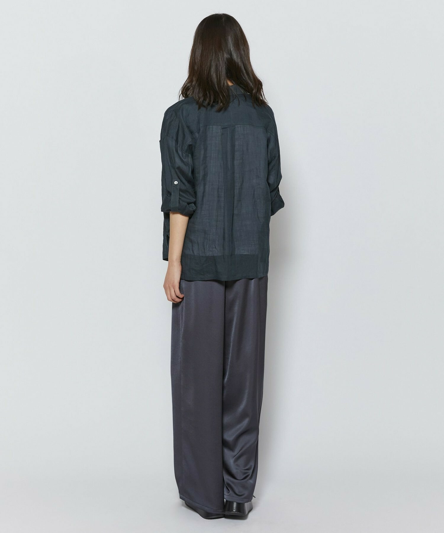 【L'EQUIPE】エアリーラミーシャツ 詳細画像 グレイッシュブルー 4