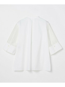 【L'EQUIPE】コットンストレッチシアードッキングシャツ 詳細画像 ホワイト 1