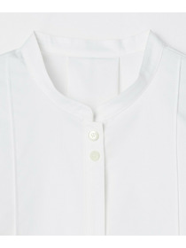 【L'EQUIPE】コットンストレッチシアードッキングシャツ 詳細画像 ホワイト 2