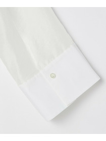 【L'EQUIPE】コットンストレッチシアードッキングシャツ 詳細画像 ホワイト 3