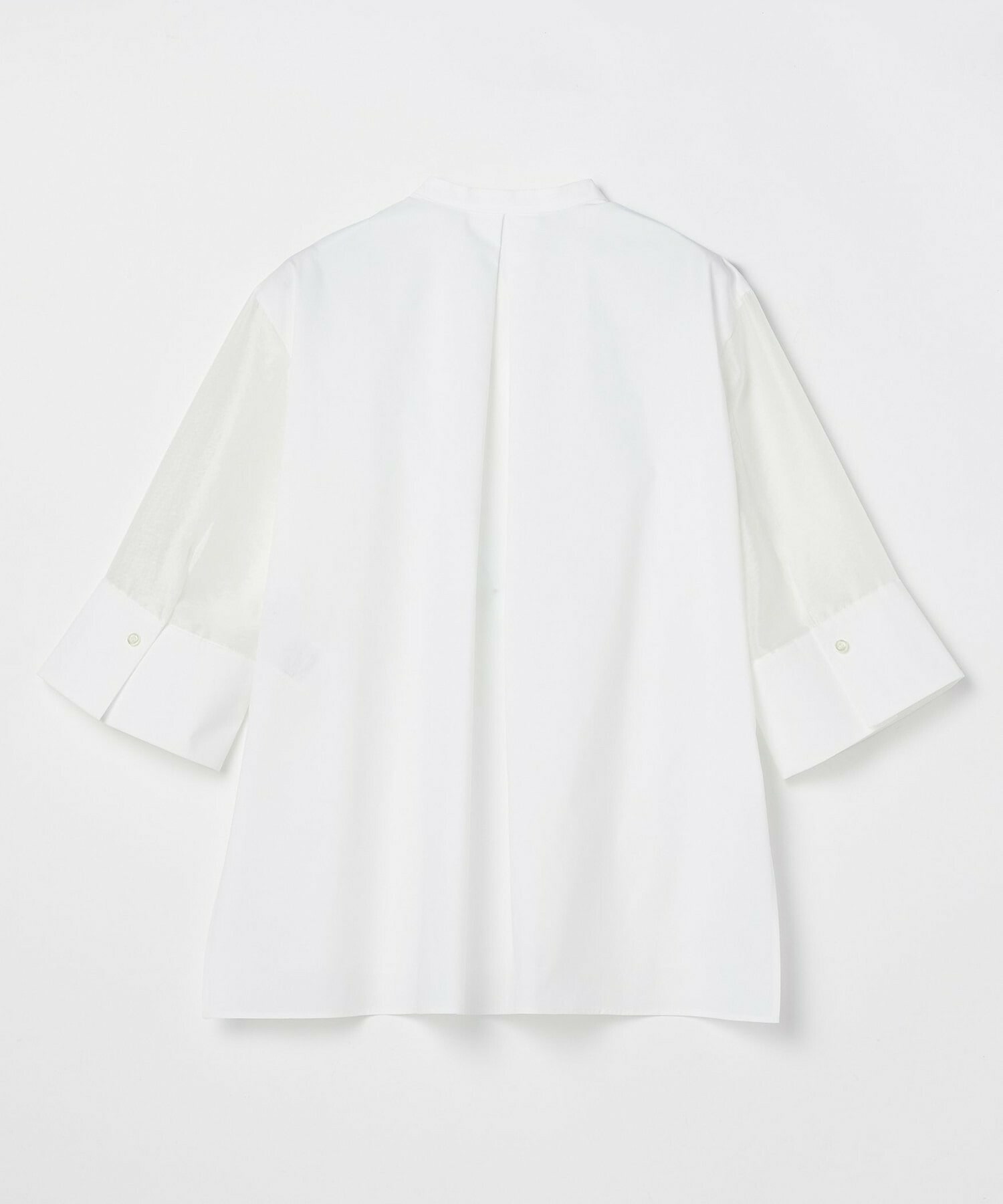 【L'EQUIPE】コットンストレッチシアードッキングシャツ 詳細画像 ホワイト 1