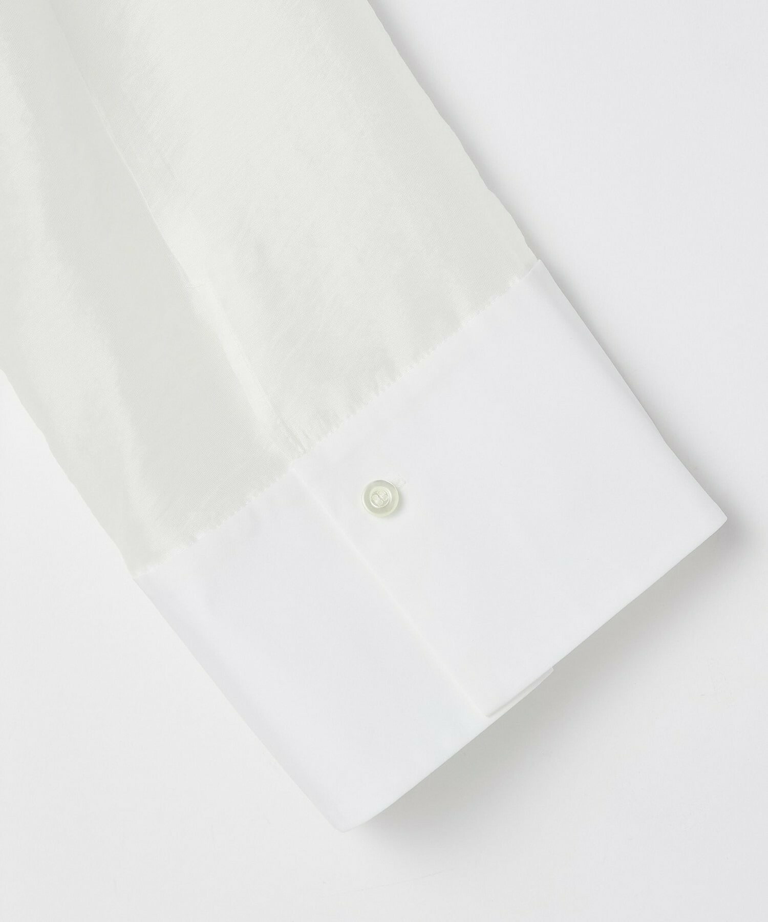 【L'EQUIPE】コットンストレッチシアードッキングシャツ 詳細画像 ホワイト 3