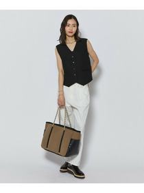 【L'EQUIPE】リヨセルツイストダブルクロスベスト 詳細画像 ブラック 10