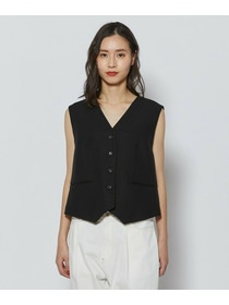 【L'EQUIPE】リヨセルツイストダブルクロスベスト 詳細画像 ブラック 14