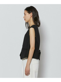 【L'EQUIPE】リヨセルツイストダブルクロスベスト 詳細画像 ブラック 15