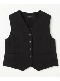 【L'EQUIPE】リヨセルツイストダブルクロスベスト 詳細画像 ブラック 18