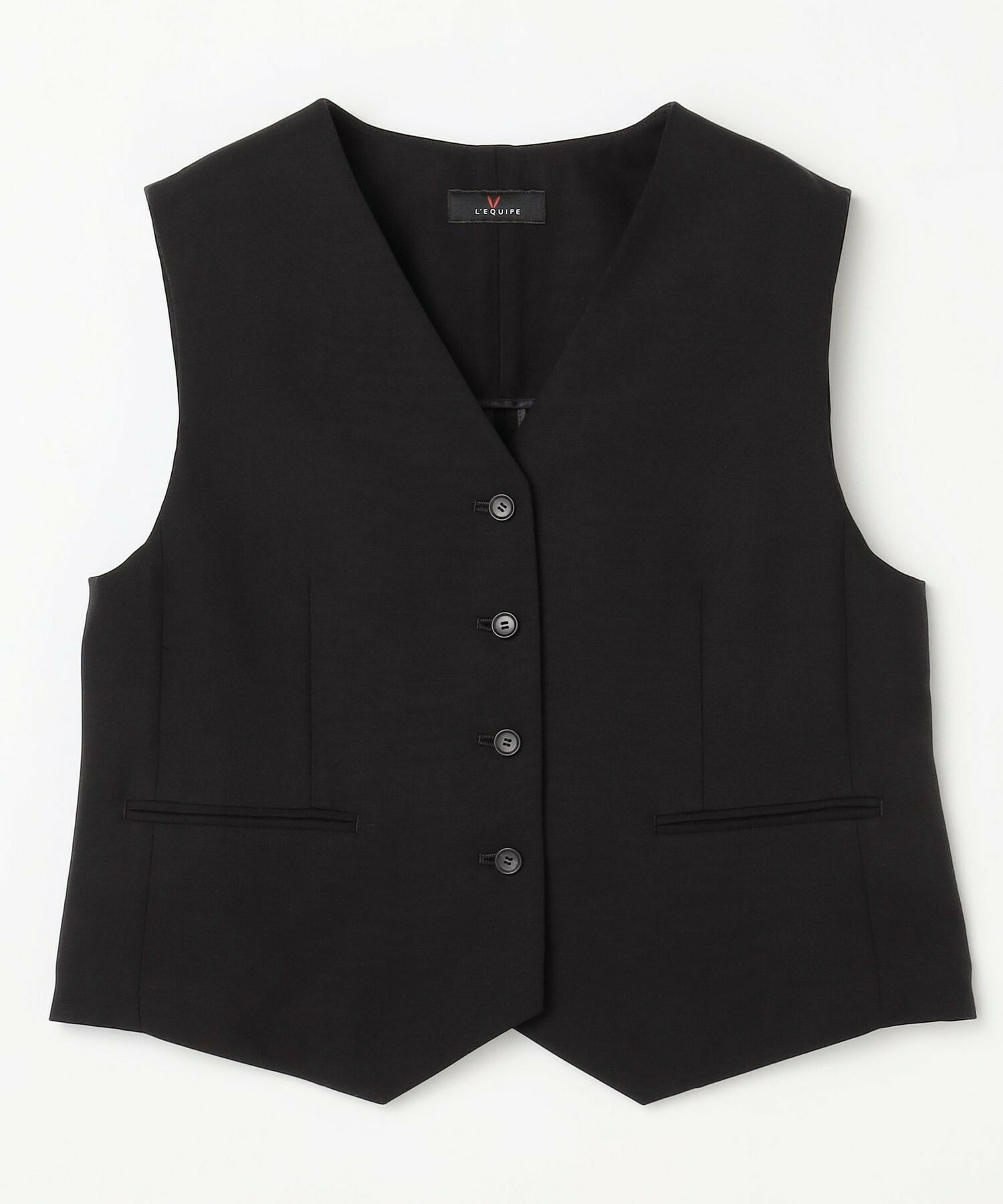【L'EQUIPE】リヨセルツイストダブルクロスベスト 詳細画像 ブラック 18