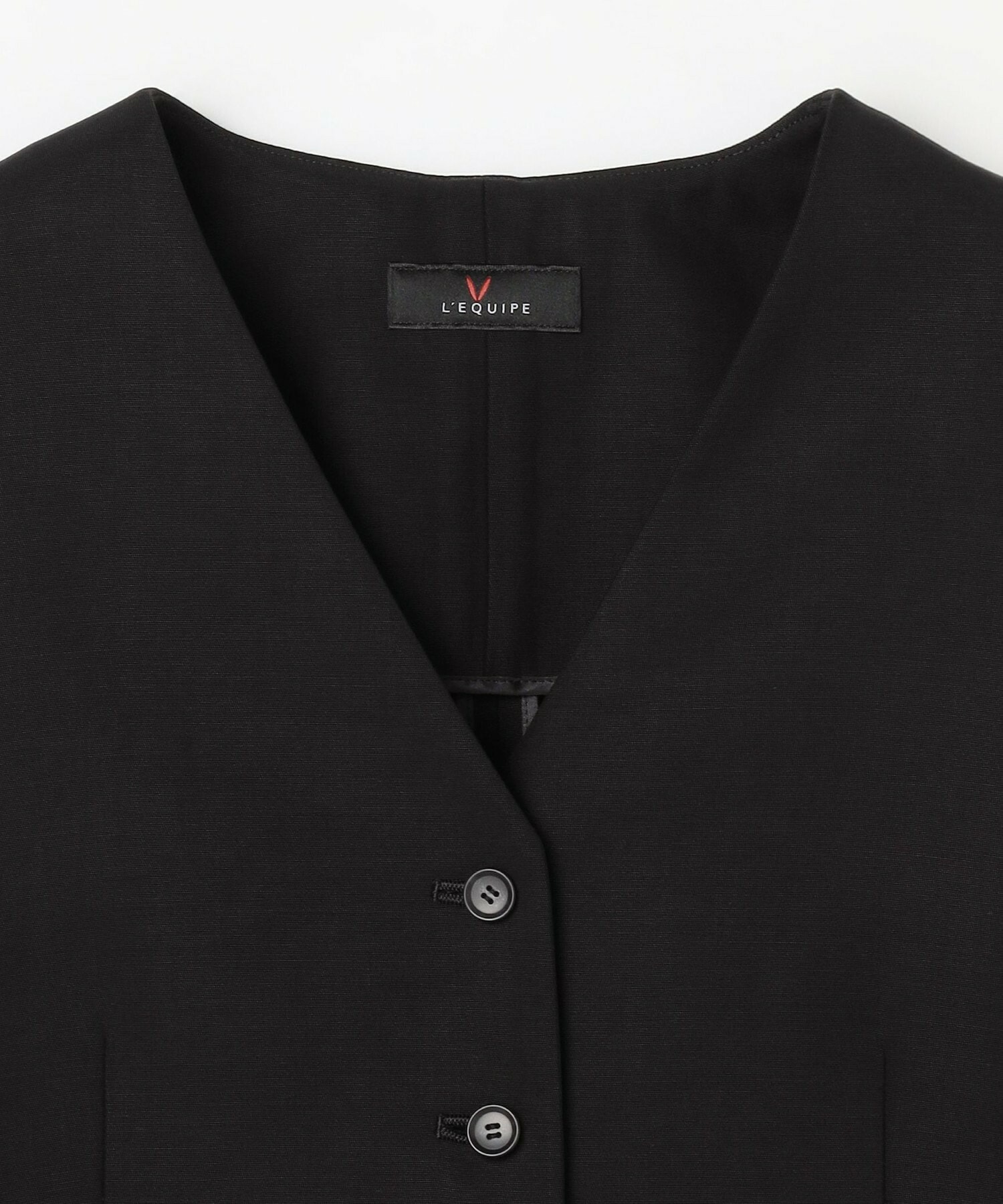 【L'EQUIPE】リヨセルツイストダブルクロスベスト 詳細画像 ブラック 20