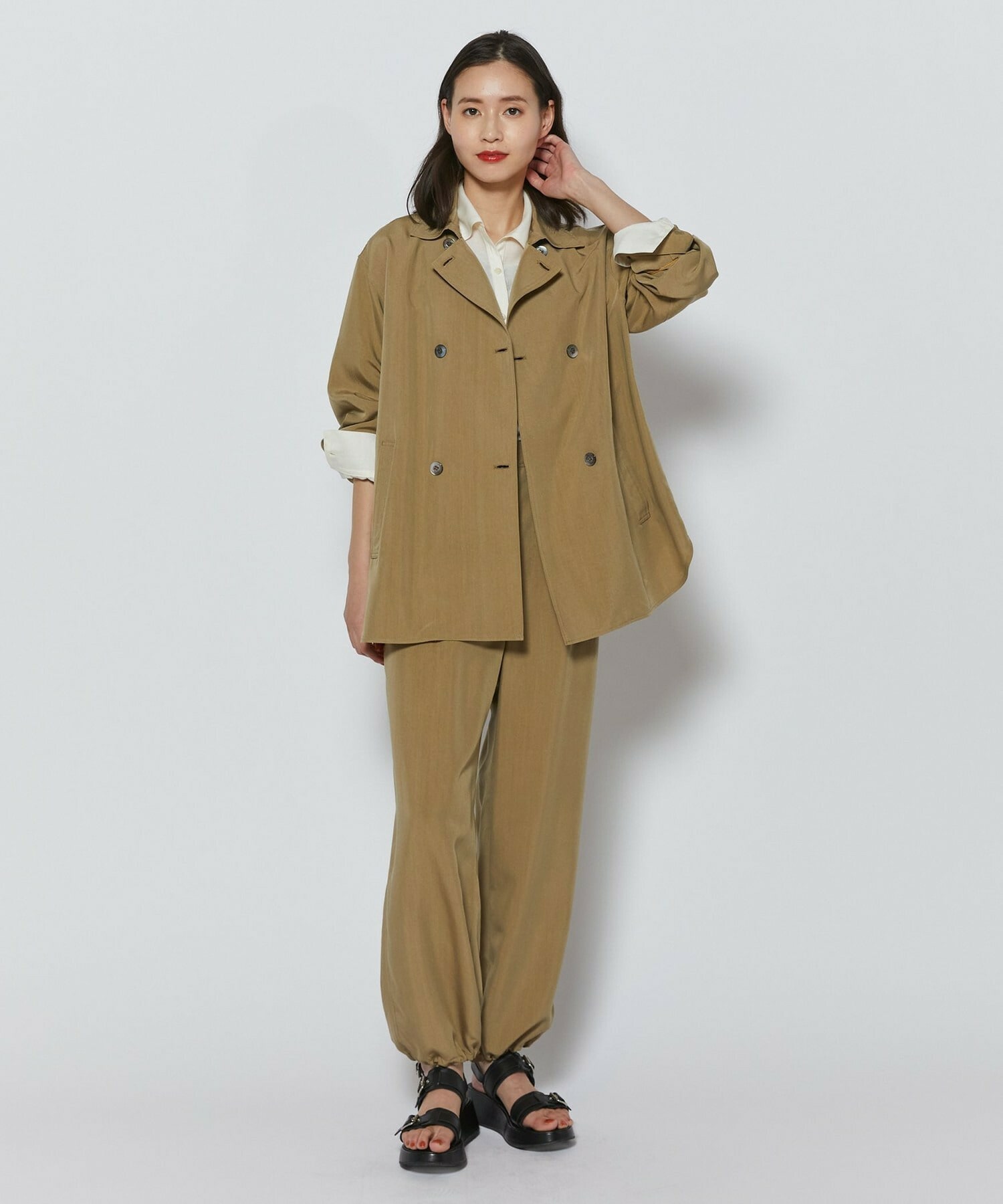 【L'EQUIPE】ヴィンテージソフトクロスジャケット 詳細画像 グレー系その他 6