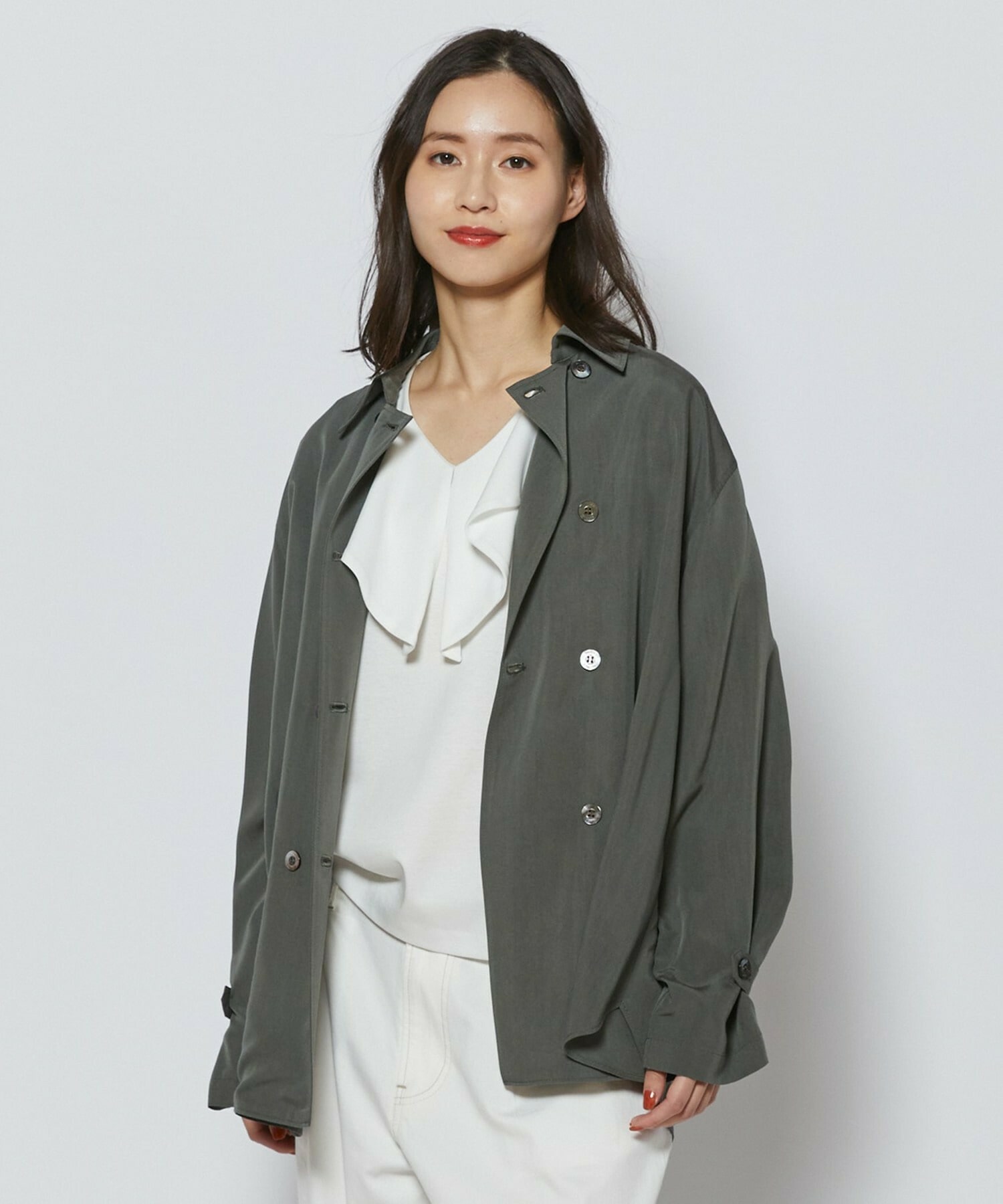 【L'EQUIPE】ヴィンテージソフトクロスジャケット 詳細画像 グレー系その他 1