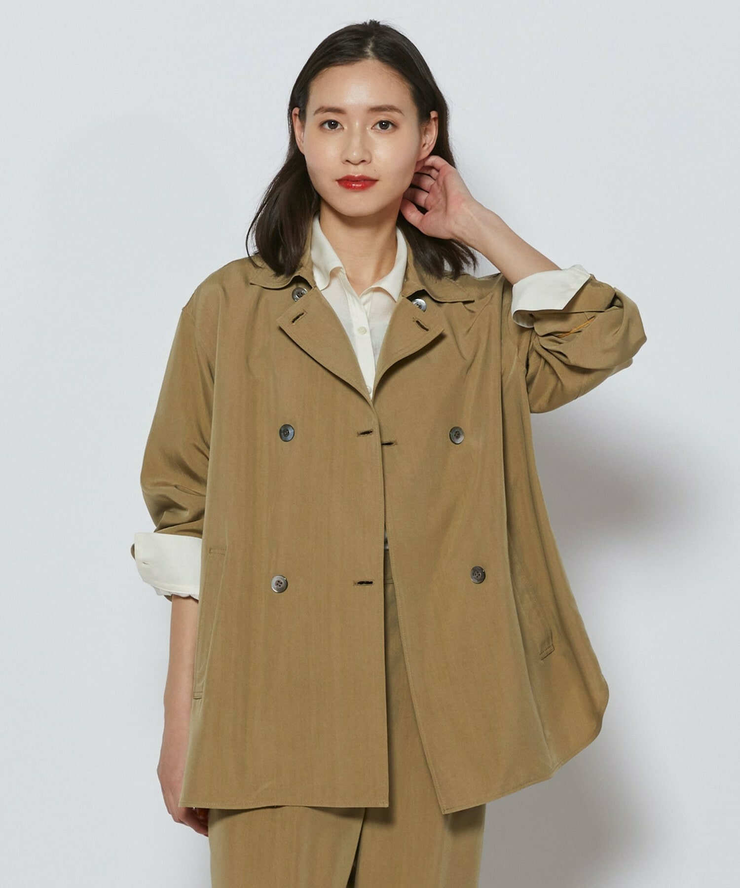 【L'EQUIPE】ヴィンテージソフトクロスジャケット 詳細画像 ベージュ 1