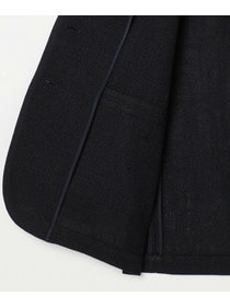 【L'EQUIPE】シルク混シャンブレージャケット 詳細画像 ネイビー 21