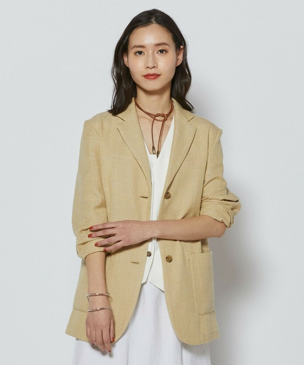 【L'EQUIPE】シルク混シャンブレージャケット