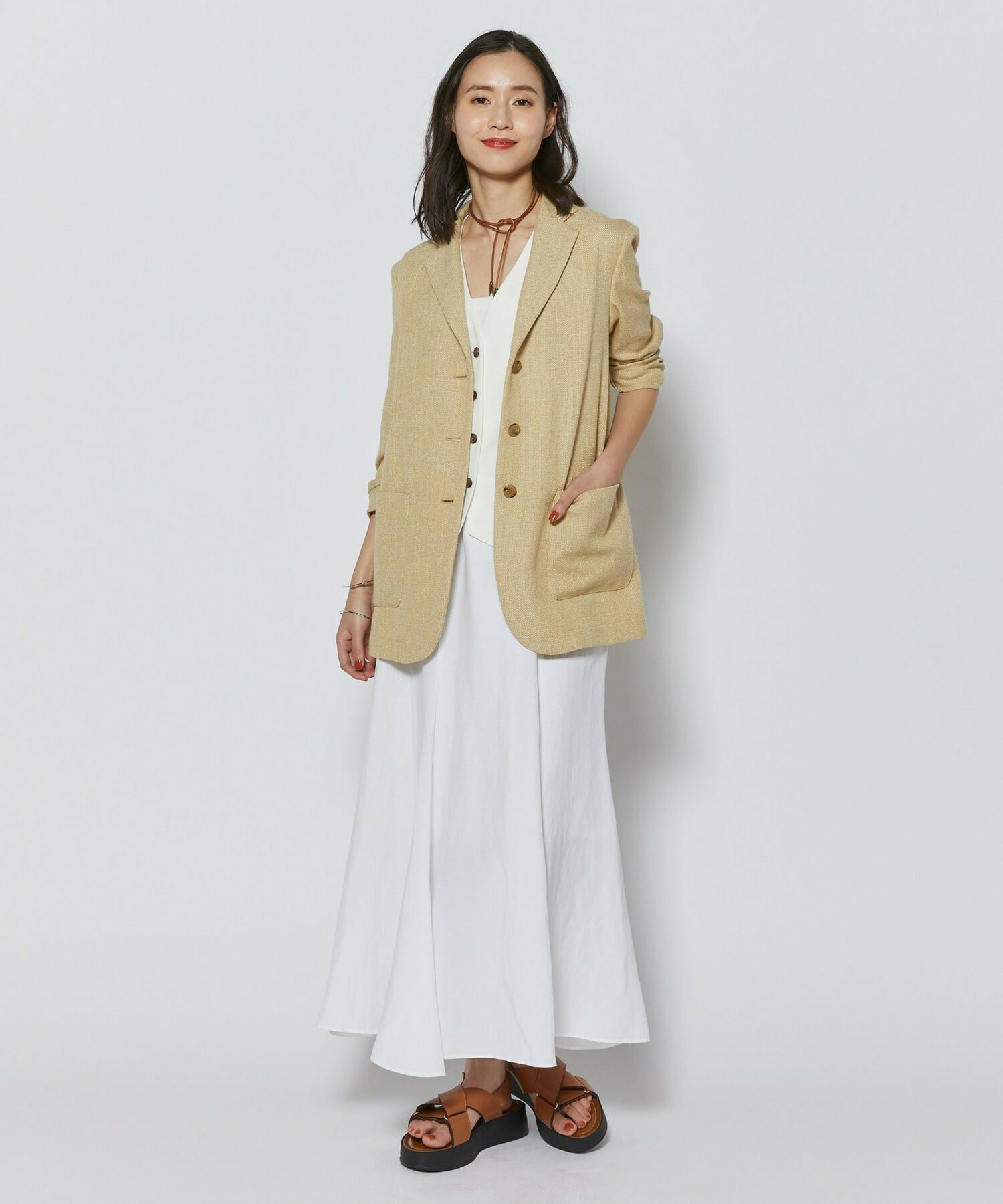 【L'EQUIPE】シルク混シャンブレージャケット 詳細画像 ネイビー 2