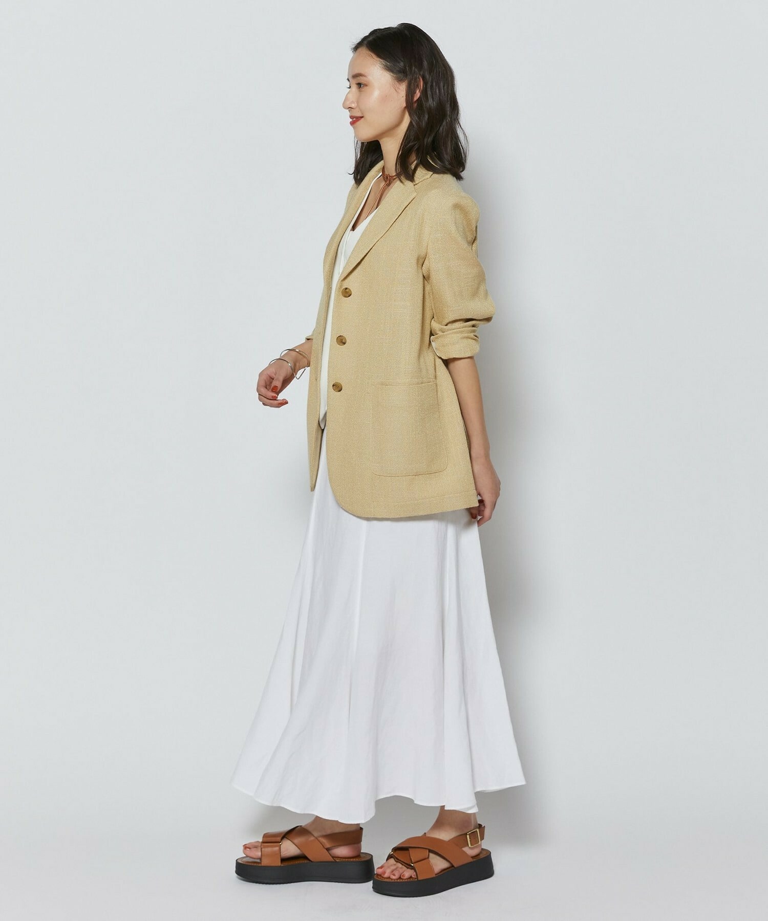 【L'EQUIPE】シルク混シャンブレージャケット 詳細画像 ネイビー 4