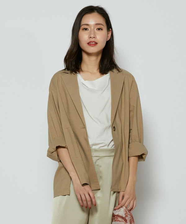 ［eclat 2026年5月号掲載商品］クリスピーリネンストレッチジャケット［eclat 2026年5月号掲載商品］クリスピーリネンストレッチジャケット