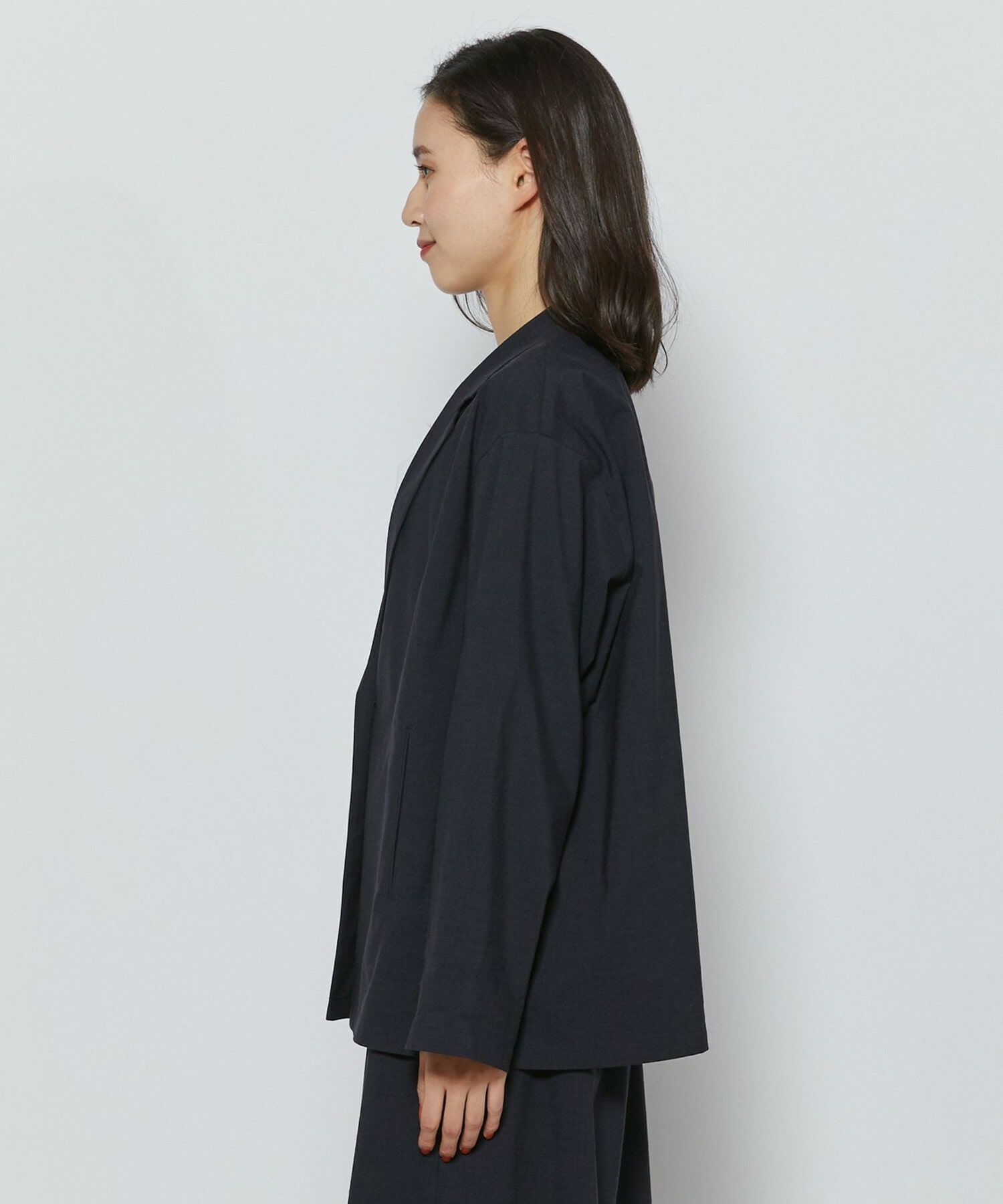 【L'EQUIPE】［eclat 2026年5月号掲載商品］クリスピーリネンストレッチジャケット 詳細画像 ネイビー 11