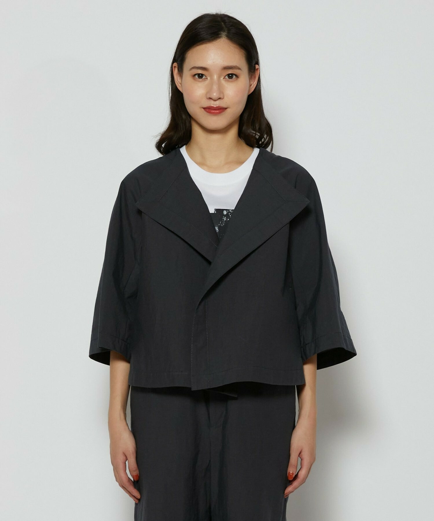 【L'EQUIPE】C/Nプレーンワッシャージャケット 詳細画像 ダークグレー 12