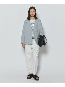 【L'EQUIPE】トリアセポリスラブツイードノーカラージャケット 詳細画像 ネイビー 12