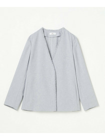 【L'EQUIPE】トリアセポリスラブツイードノーカラージャケット 詳細画像 ネイビー 17