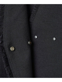 【L'EQUIPE】トリアセポリスラブツイードノーカラージャケット 詳細画像 ネイビー 22