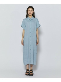 【L'EQUIPE】ピュアリネンガーメントダイワンピース 詳細画像 サックスブルー 12