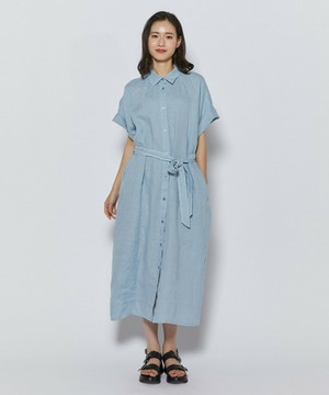 【L'EQUIPE】ピュアリネンガーメントダイワンピース 詳細画像 サックスブルー 1