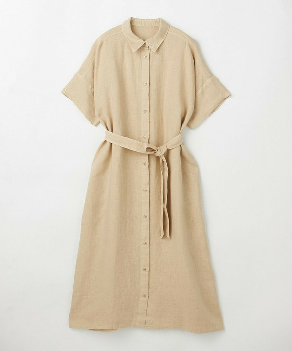 ピュアリネンガーメントダイワンピースピュアリネンガーメントダイワンピース