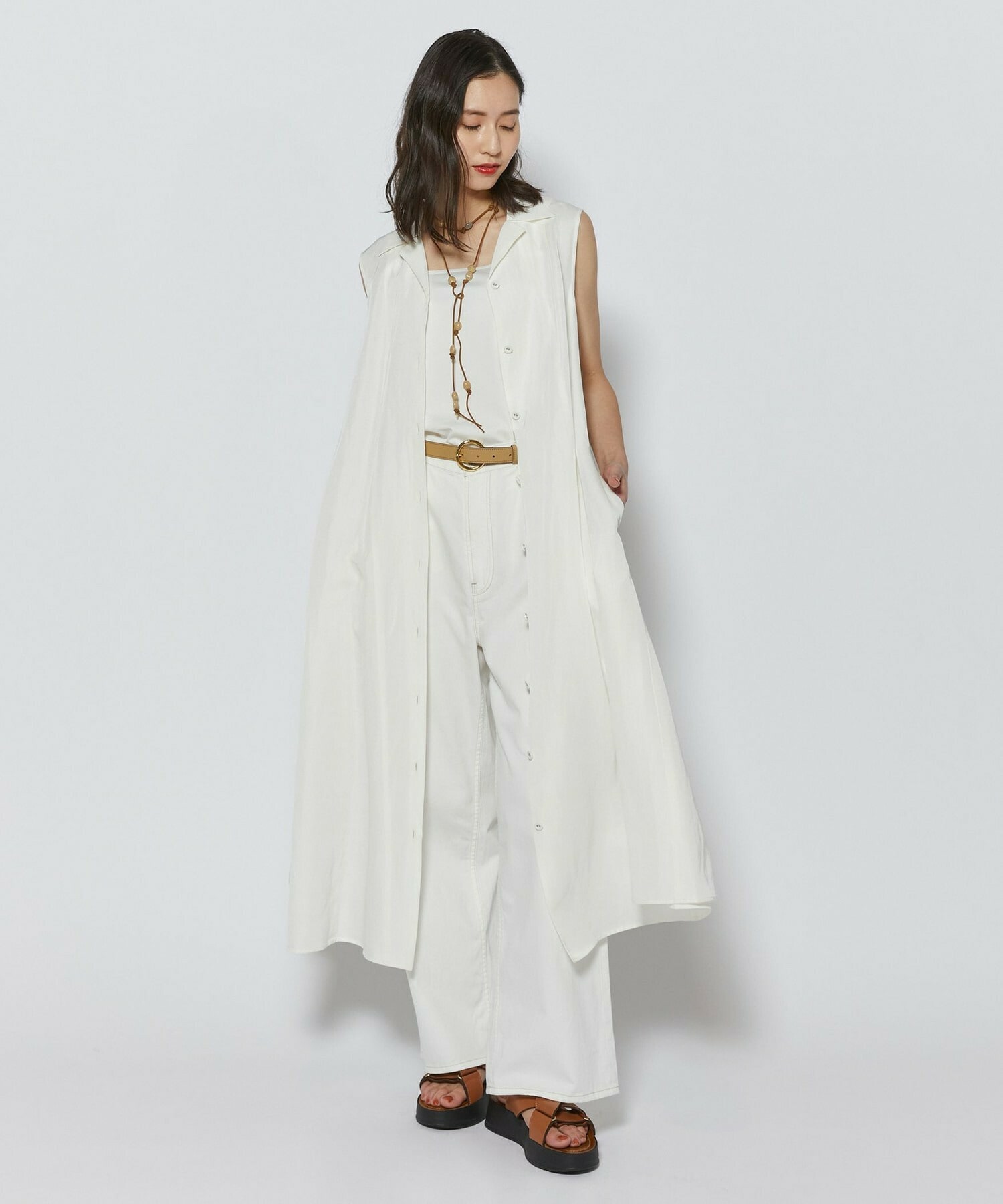 【L'EQUIPE】トリアセリネンクロスワンピース 詳細画像 セージグリーン 1