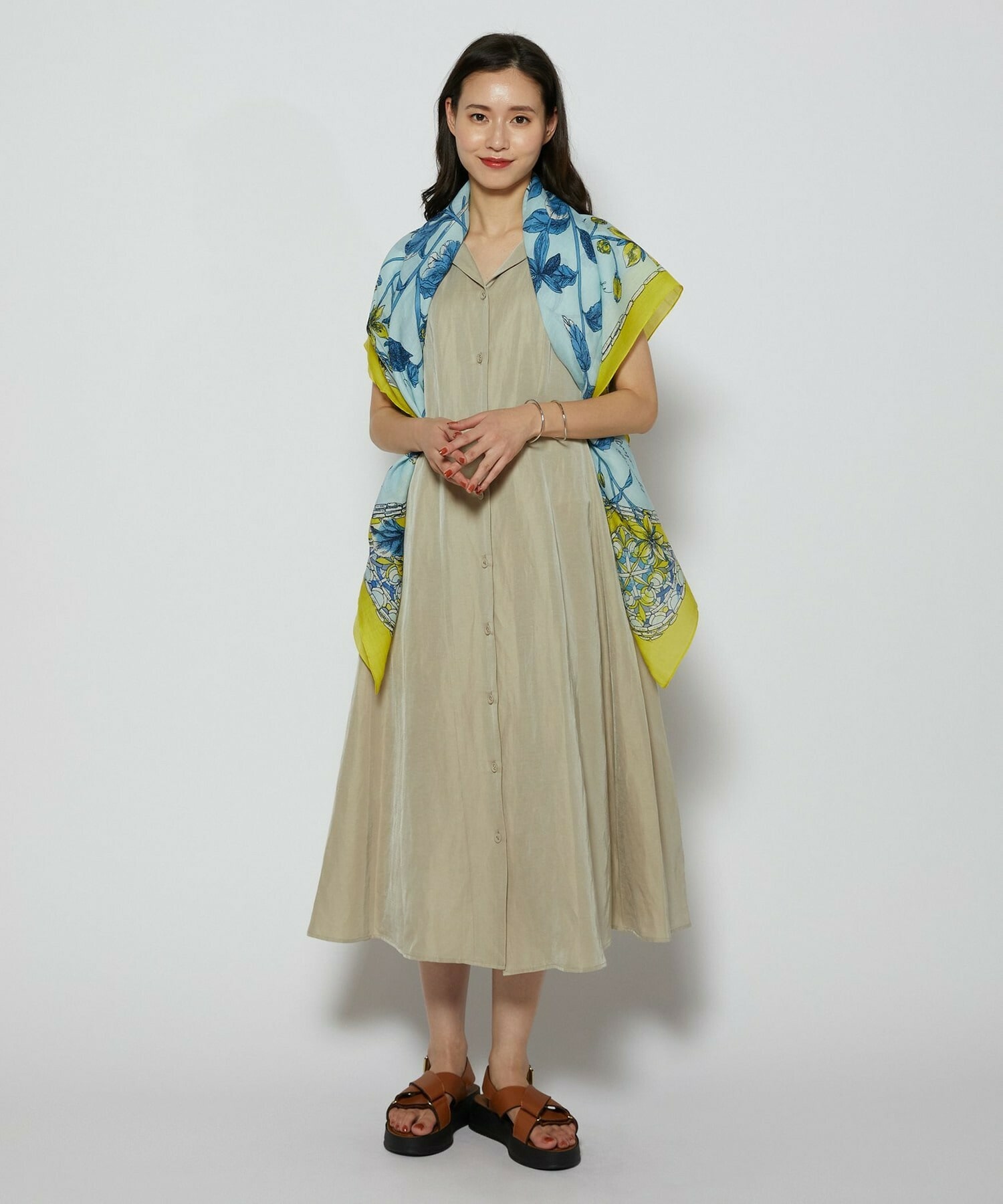 【L'EQUIPE】トリアセリネンクロスワンピース 詳細画像 セージグリーン 10